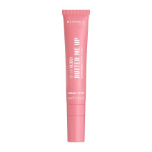 Rimmel Oh My Gloss! Butter Me Up, 002 Bubble Gum, Moisturising Lip Butter Balm, Glossy and Sheer Tint, Ultra-Hydrating, Enriched with Squalene an