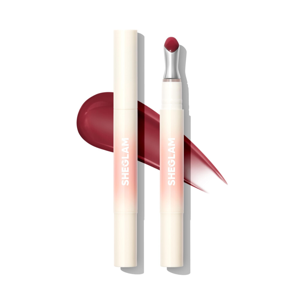 Sheglam Hydrating Lip Gloss Cruelty-Free Plumping Peptides-Berry Spritz