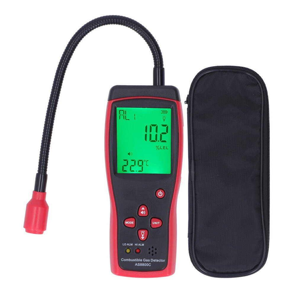Digital Display Combustible Gas Detector Flexible Probe Lcd Backlit Gas Leakage Detector 0Â10000Ppm 9338982125802