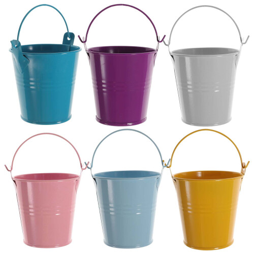 Eease Small Tin Bucket Beach Bucket 6pcs Mini Container Buckets