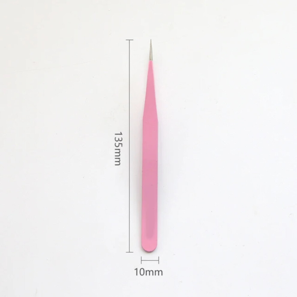 DEKAXID Candy Color Straight Curved Nipper Stainless Steel Tweezers Nail Art Decoration Tools Sequins Beads Rhinestones Picker