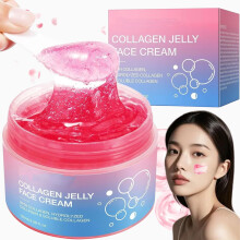 Collagen Jelly Cream, Day Night Cream With Freeze Hydrolyzed Collagen Face Cream, Anti Wrinkle Face Cream, Face Moisturiser for Reduce Fine Lines