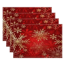 Christmas Placemat Table Mat Christmas Home Living Room Decoration Placemat for Christmas Celebrations Wedding Parties Every Day Use
