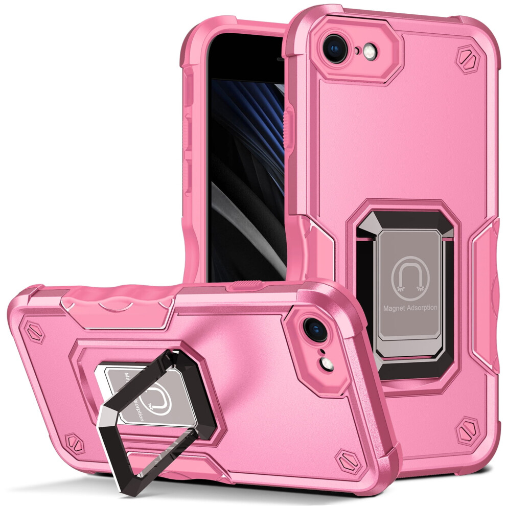 4.7" Iphone Case Compatible With Se 2022/2020, 8/7 - Rugged Hybrid Stand Cover Pink 9338982127462