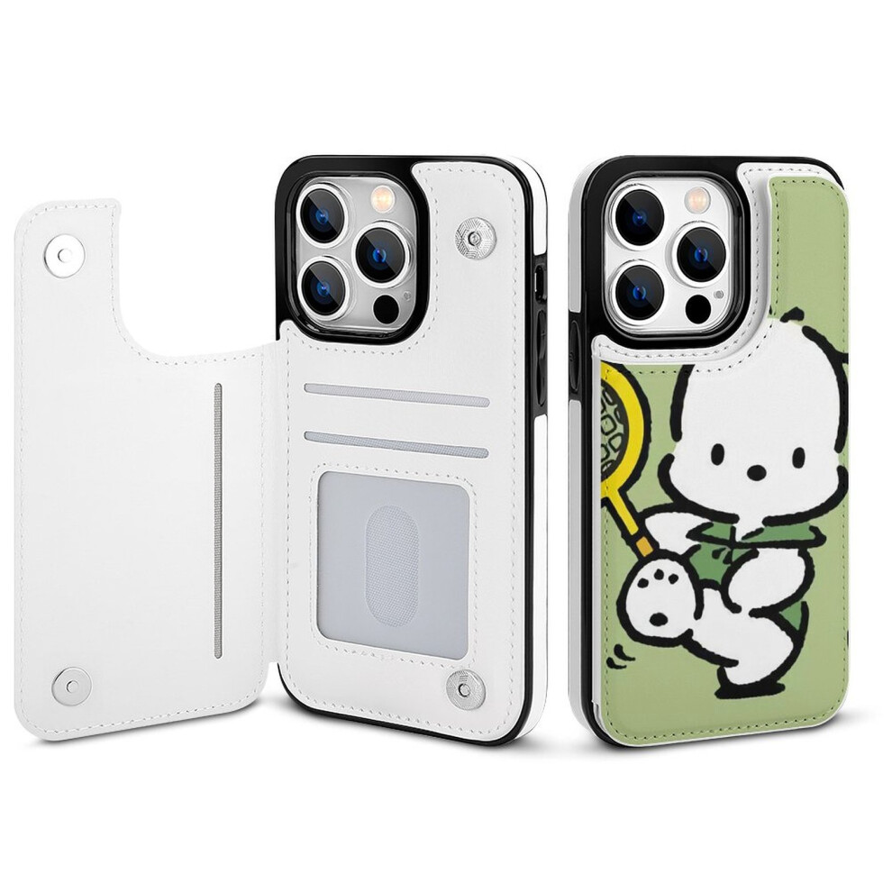 Pochacco Compatible Iphone 14 Pro Wallet Case With Card Holder, Flip Folio Leather Case With Stand, Magnetic Clasp, Shockproof Cover For Women/Girls 9338982127646