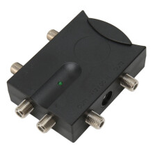 TV Signal Amplifier 2 In 4 Out Gain Cable TV Booster with Equalizer for Multiple TVs