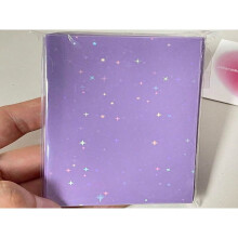 QUTETN 61x91mm 50pcs/pack Bling Star Card Sleeves Holo Postcards 3 inch Top Load Bags