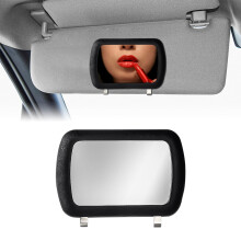 Car Sun Visor Mirror with Clear HD Reflection, ClipOn Makeup Vanity for Universal Vehicle Use