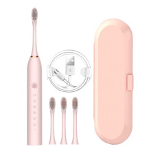 YOBOLK Electric Toothbrush with 4 Brush Heads & Toothbrush Box, 6 Cleaning Modes, IPX7 Waterproof - Compatible with Replacement Heads