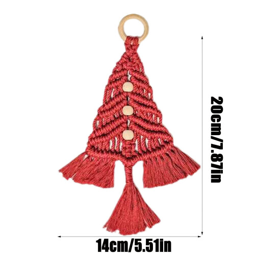 3Pcs Christmas Tree Macrame DIY Kit Christmas Handmade Macrame Woven Tree DIY Kit 2