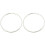 Sparkling Silver Earrings -Hoop with White Strass/Rhinestones 9 cm Silver 6