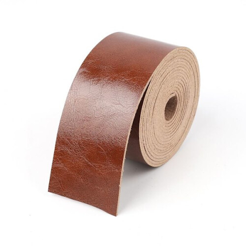 Leather Strap Shiny Surface Leather Strip BROWN 3.75CM brown 3.75cm