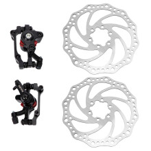 Bike Disc Brake Kit, Mechanical Bike Disc Brake Front & Rear Disc Rotor Brake Kit for Mountain