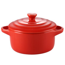 Ceramic Soup Bowl with Double Handles, French Onion Egg Custard Appetizer Bowl Ceramic Serving Bowl Set for Soup, Cereal and Stew 230ml