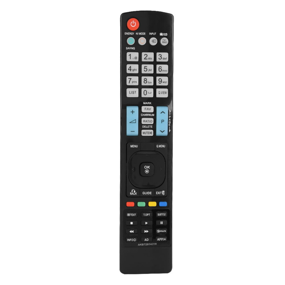 Mando A Distancia De Tv, Repuesto De Mando A Distancia De Televisiã³N Para Compatible With Lg Tv Akb72914208/Akb-7291420 Negro 9027700914957