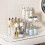 2 Sets 2-Tier Clear Under Sink Organizers, Compatible with Bathroom & Kitchen Cabinets, Stackable Pull-Out Storage with Dividers 2