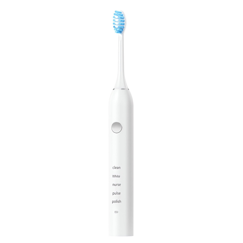 White Yonrjhukm Household Toothbrush Soft Bristle Toothbrush Rechargeable Adult Toothbrush