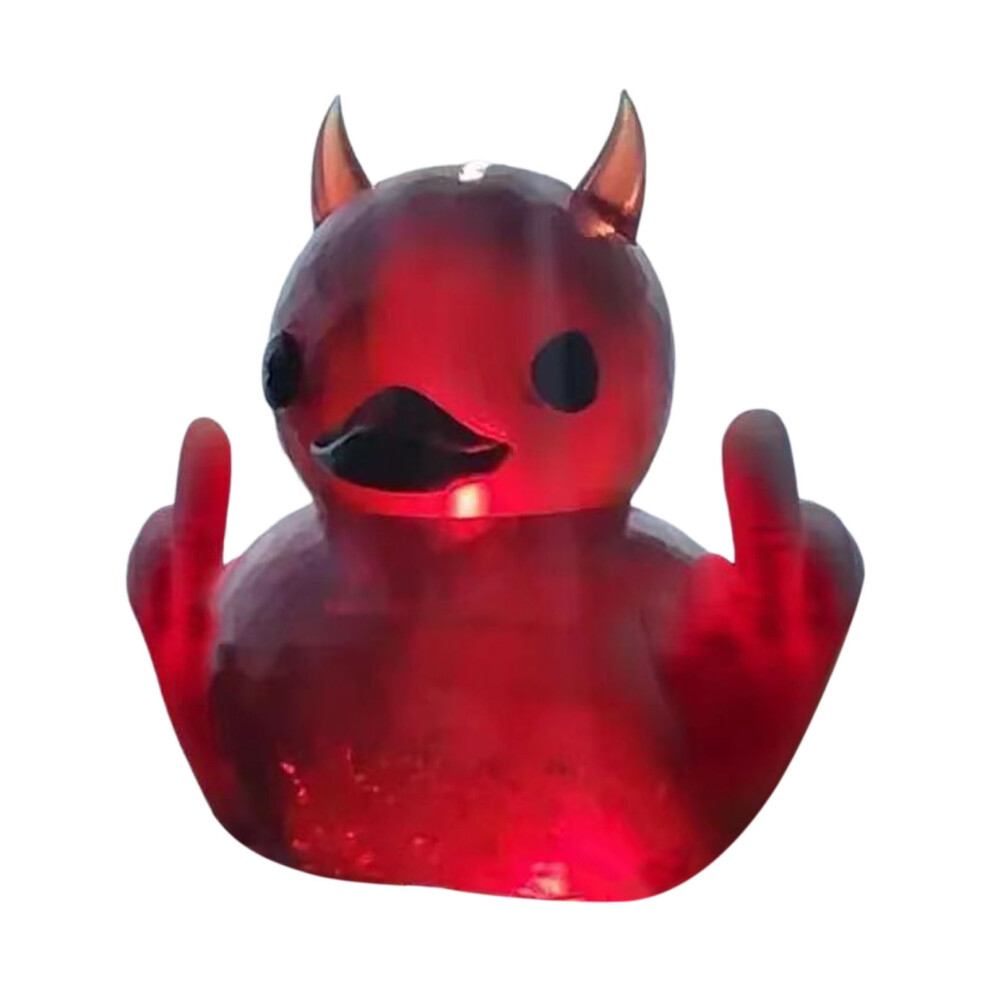 Funny Duck Rubber Duck Toy For Car Dashboard Decor, Halloween Devil Ducky - Compatible With Yhaiogs Cute Ducks For Home Bath & Interior Yellow 9027700918238