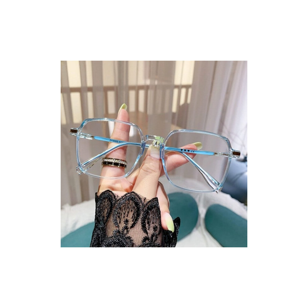 Blue/Light Anti- Reading Glasses Square Glasses Strength Blu Strength 100 Strength 100