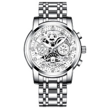 TOFOTL Clearance Watch Steel Belt Full Hollow Men's Watch Automatic Mechanical Watch