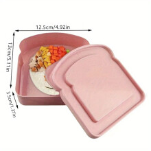 DEKAXID 1pc Portable Bread Box with Lid, Leak Proof & Reusable, compatible with Toast Freshness Preservation, for Camping, Picnic, School, Office,