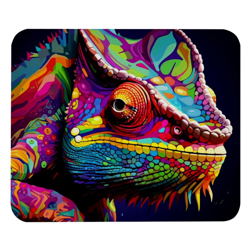 Cute Chameleon Prints Mouse Pad, Comfortable Mousepad With Smooth Surface And Non-Slip For Pain Relief, Computer, Laptop, Office & Home, 8.3X9.8in 9422877271474