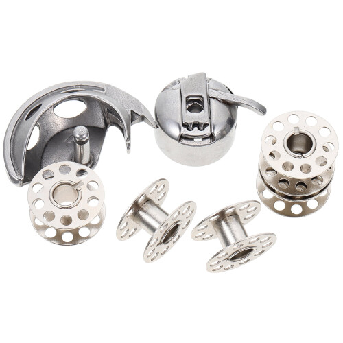 2 Sets Bobbin Case Core Shuttle Hook Bobbins for Sewing Machine Embroidery Threads
