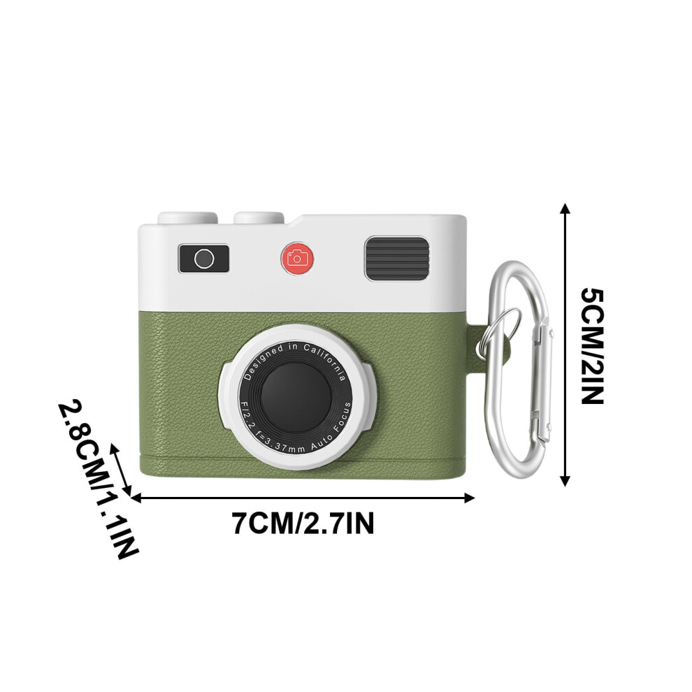 Wicvik Suitable For Earphone Protective Cover Cute Camera Silica Gel Bluetooth Cover Earphone Cover Adapted For Earphone Pro3 Generation 9399596997292