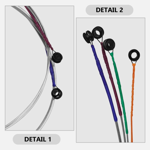 4 Pcs Violin String Set Strings Accessories Parts Accessory The Nylon Aluminum Magnesium 1