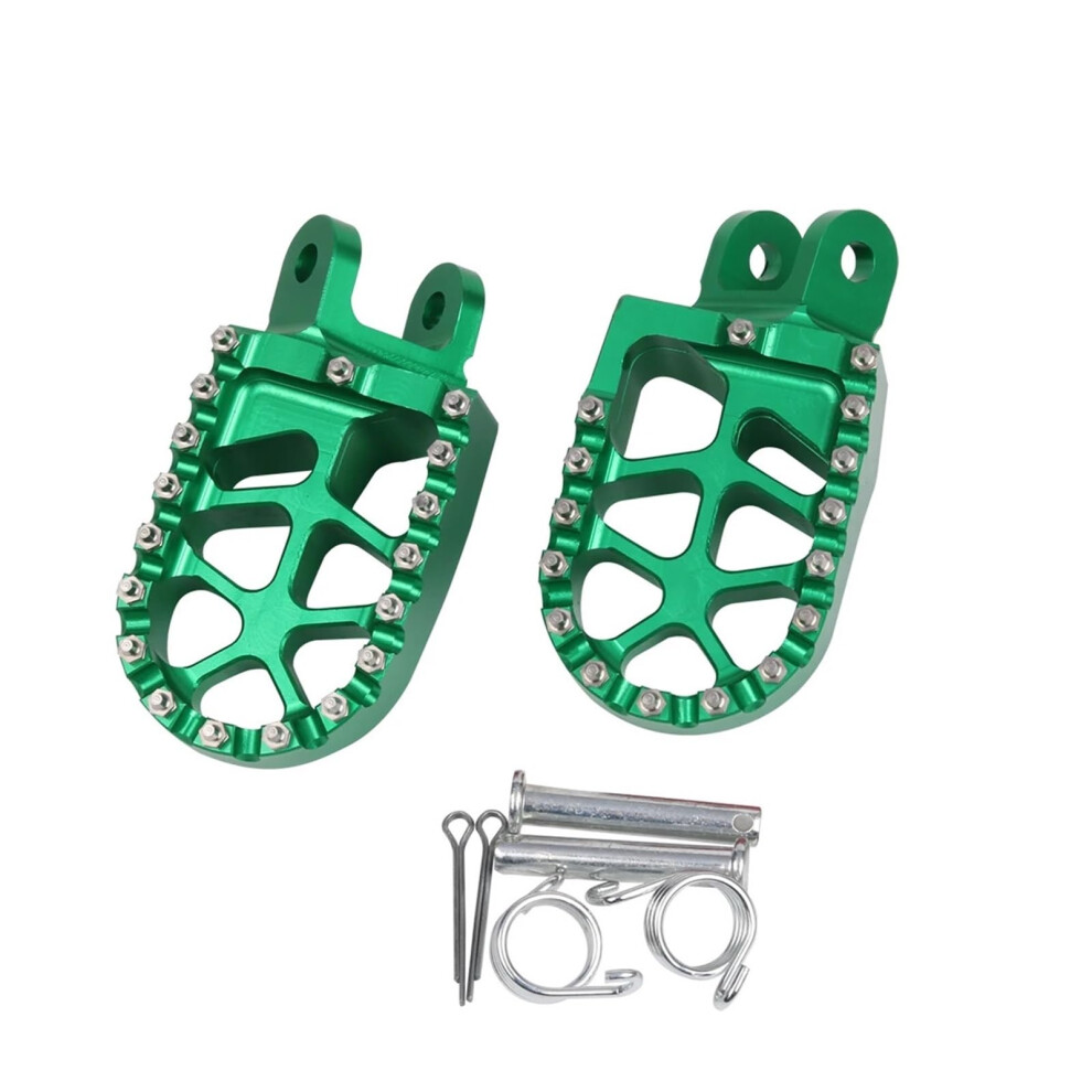 Dirt Bike Foot Pegs With Wearresistant Steel Teeth For Honda Xr600r Xr650r Xr650l Aluminum Green 9053599124160