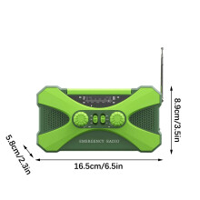 PAVEOS 10000mAh Emergency Hand Crank Radio Flashlight, Solar Charging, Multi-functional Lights, Compatible with AAA Batteries, for Home Use