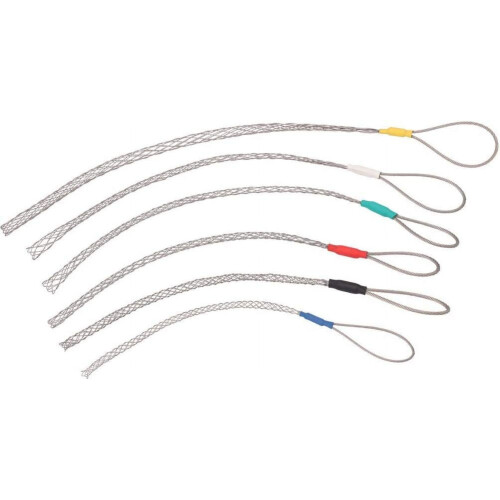 Galvanizing Metal Cable Socks Antislip Pipe Conduit Cable Puller Wire Grips Pull Net Cover Accessory for 4-25mm 2