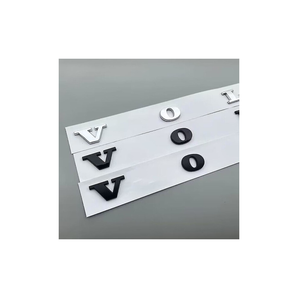 Abs Car Tailgate Letters Emblem Logo For Volvo C70 C30 S60 S60l Xc90 Xc60 V60 V40 S80 S80l Car Styling Decals (Gloss ) Black 9085618227774