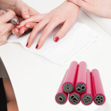 6 or 10 Pcs Nail Art Stamp Pen with Different Patterns, compatible with nail plates. Precision flower design tool, portable DIY kit for beginners and