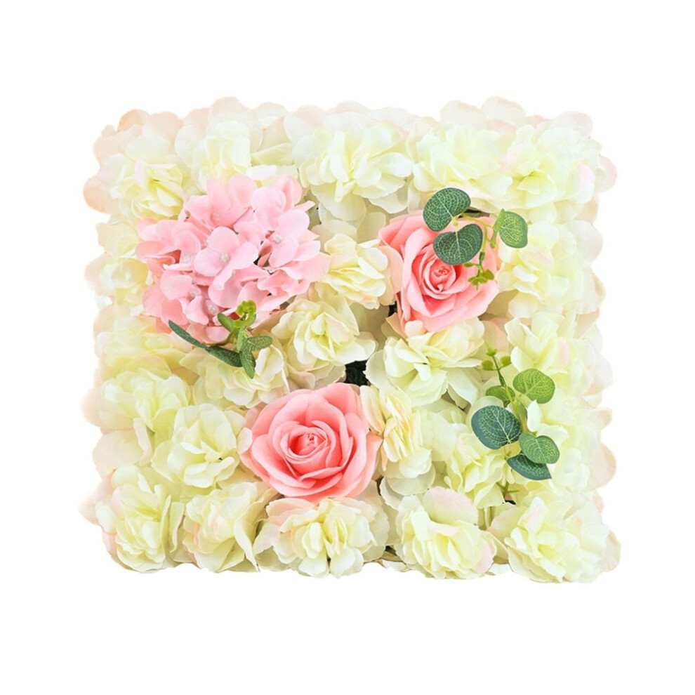 Zriyin Simulated Rose Flower Wall Home Decoration Wedding Photography Background, Champagne Light 9085618228184