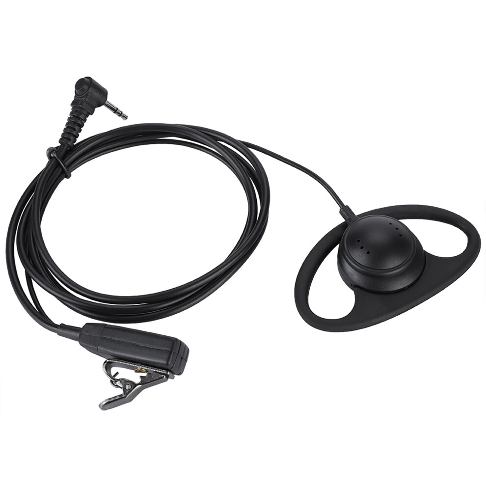 Auriculares Tipo D Con Gancho Para La Oreja De Seguridad Conector De 2,5 Mm Para Auriculares Negro Para Radios Con Botã³N Ptt 9085618228313