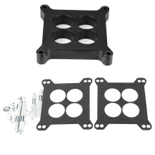 1 Ported 4bbl Vergaser-Abstandshalter Phenolisches Material passt zum Chevy Small Block Big Block für Holley