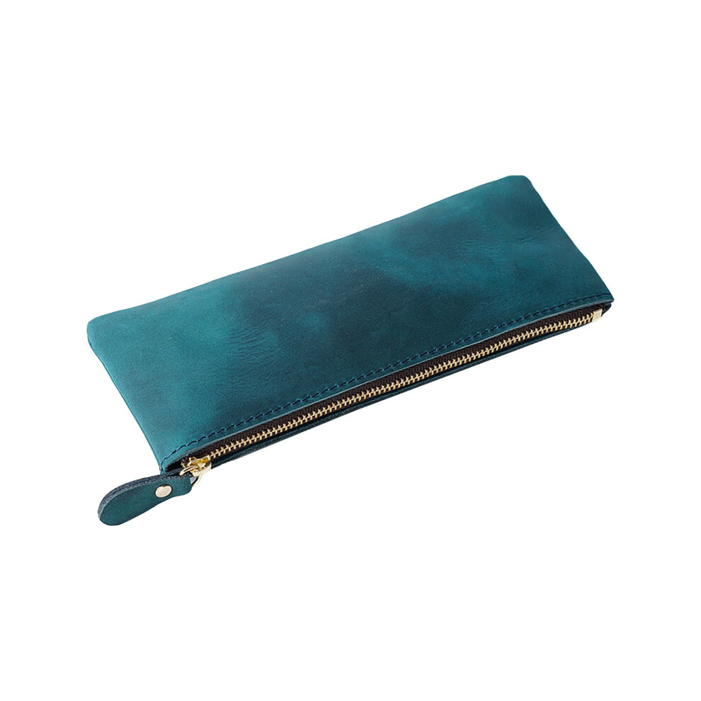 XIUH Tool Series Zippered Pen Pouch Leather Pencil Case Stationery Bag Makeup Bag Glasses Cases (F)