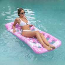 SHAOSZC Comfortable Water Park Inflatable Floating Rows for Adults, Relaxing Inflatable Lying Chair with Bow Knot, Spacious Floating Bed