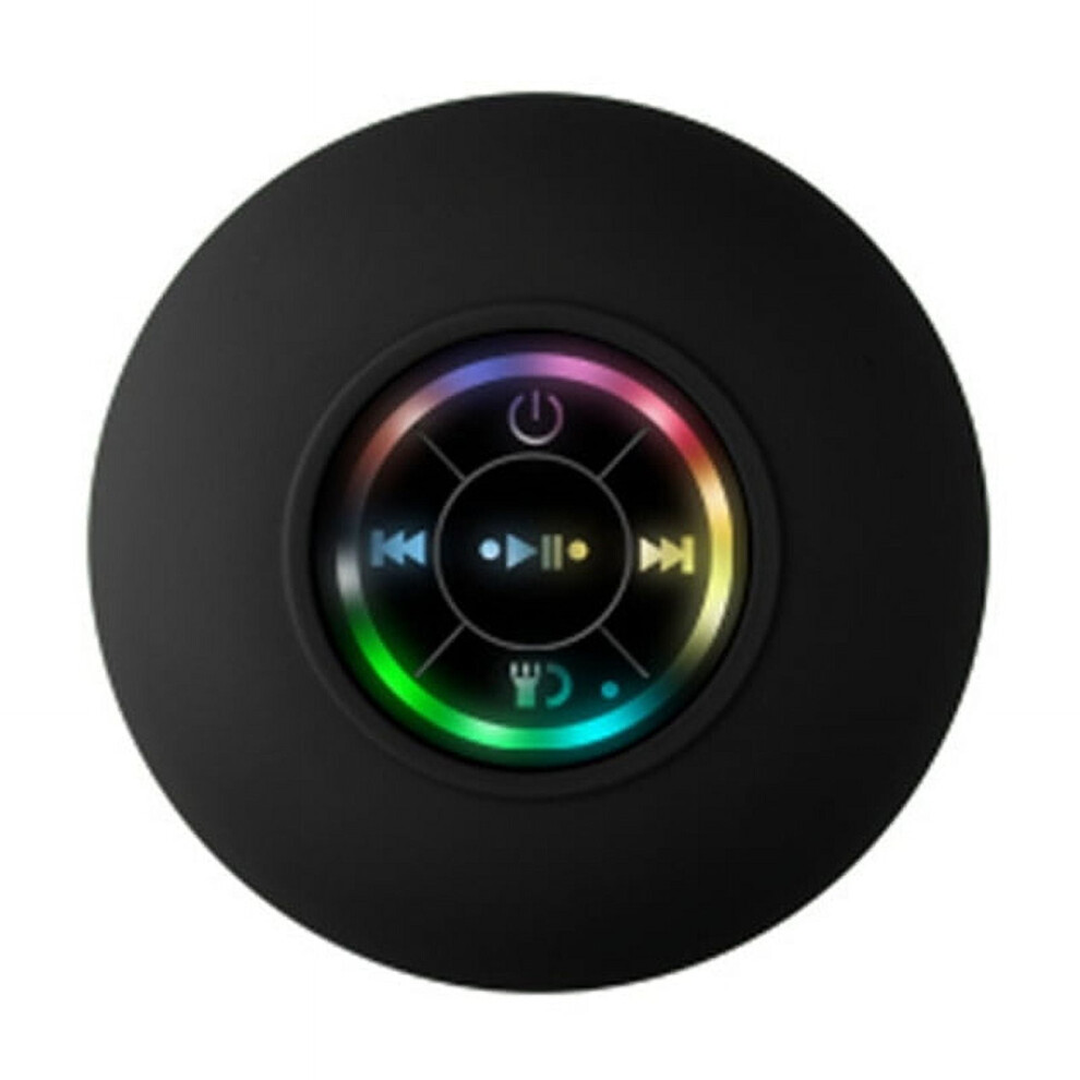Mini Bluetooth Speaker Waterproof Bathroom Audio Wireless Shower Speakers Rgb Bluetooth Suction Cup Speaker, Light/Black 9085618746275