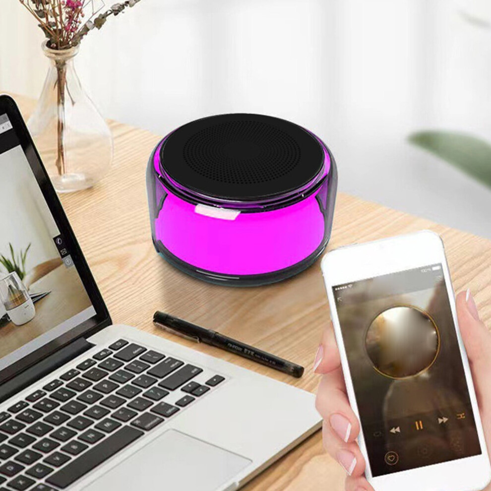 Clearanceï¼Smart Appliances Minis Compact Colorful -Emitting Subwoofer Wireless Bluetooth Audio Desktop Desktop Portable Bluetooth Audio Light 9085618746268