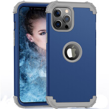 Plastic Back Cover Soft TPU Hybrid Shockproof Case compatible with iPhone 16 Pro 6.1 Inch 2024, Heavy Duty Solid Color Phone Case