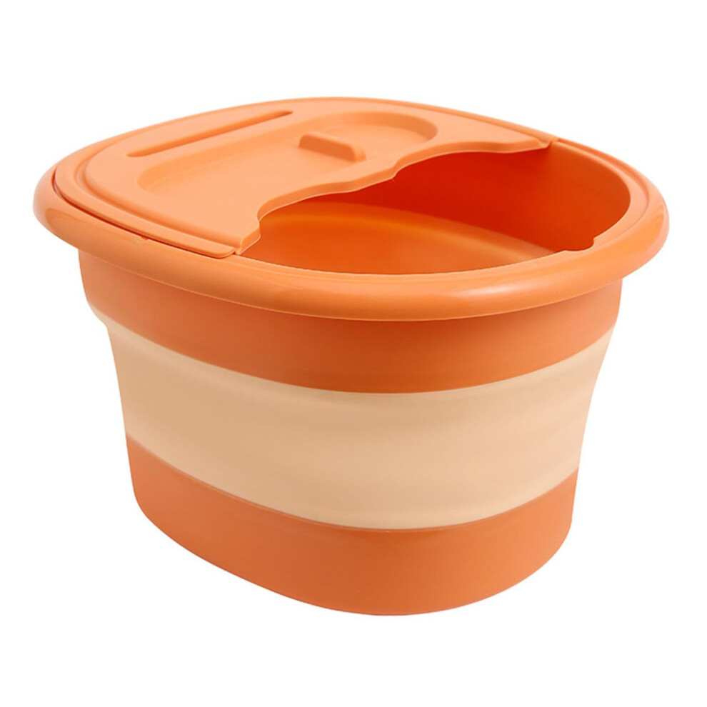 Collapsible Foot Bath Basin with Massage Surface, Foldable Soak Tub for Home, Travel and Camping