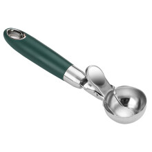 Stainless Steel Ice Cream Scoop with Quick Release Trigger, Dishwasher Safe Melon Baller for Baking and Kitchen Use