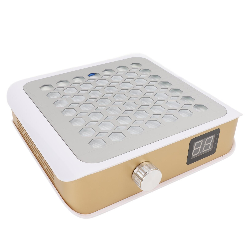 Gold Rechargeable 60W Nail Dust Collector With Filter, Powerful Suction Manicure Vacuum Cleaner