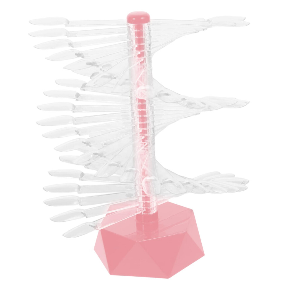 Acrylic Spiral Nail Practice Stand with Nail Tip Display Holder for Salon Training and Showcase