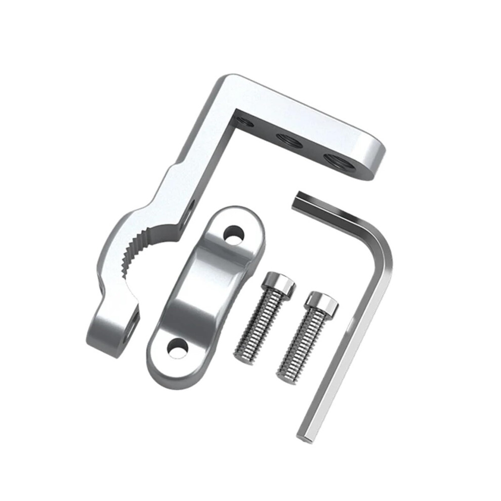 Motorcycle Auxiliary Lights Bracket, Universal 22Mm Handlebar Spotlight Holder, Fork Clamp M6 M8 M10 Silver 9070919595073