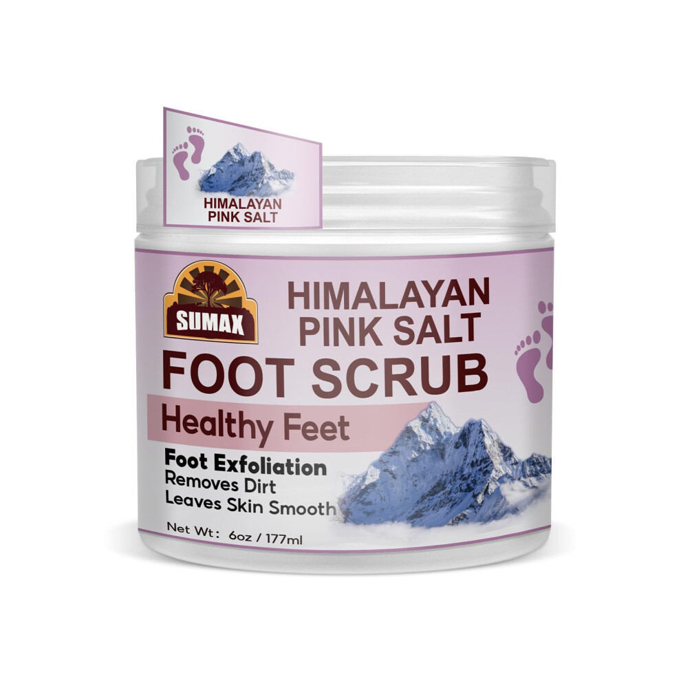 Himalayan Salt Scrub with Tea Tree Oil for Foot and Body, Deep Exfoliation and Callus Removal, 6 oz