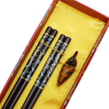 Chinese Dragon Chopsticks Set with Holders, Wedding Gift, Dishwasher Safe, 2 Pairs Reusable