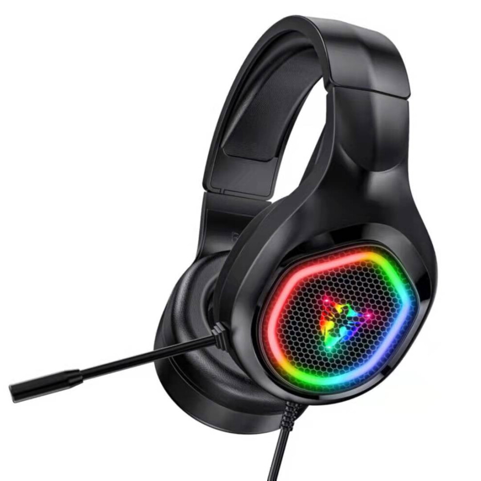 Zeceouar Clearance! Noise Reduction Headworn Earphones Compatible With Game Consoles, Luminous Esports Earphones With Mic, Direct Plug-In 9322103916349